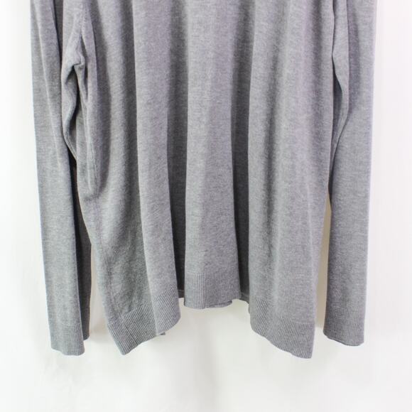 CROFT & BARROW Gray Floral Embroidered Knit Sweater Cardigan New With Tags - Picture 9 of 10